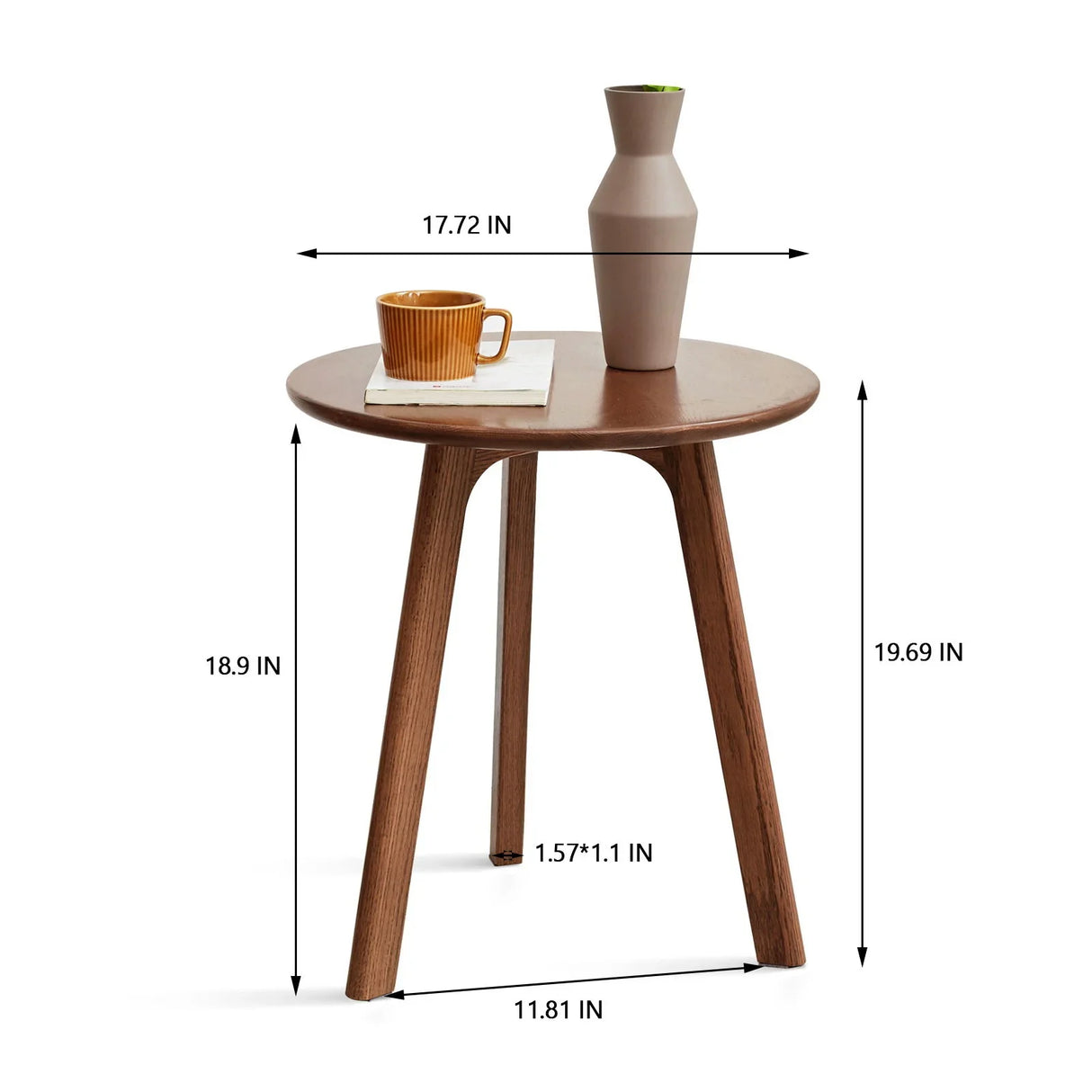 Round Small End Table, Side Table For Bedroom & Balcony - Furniture Home Direct