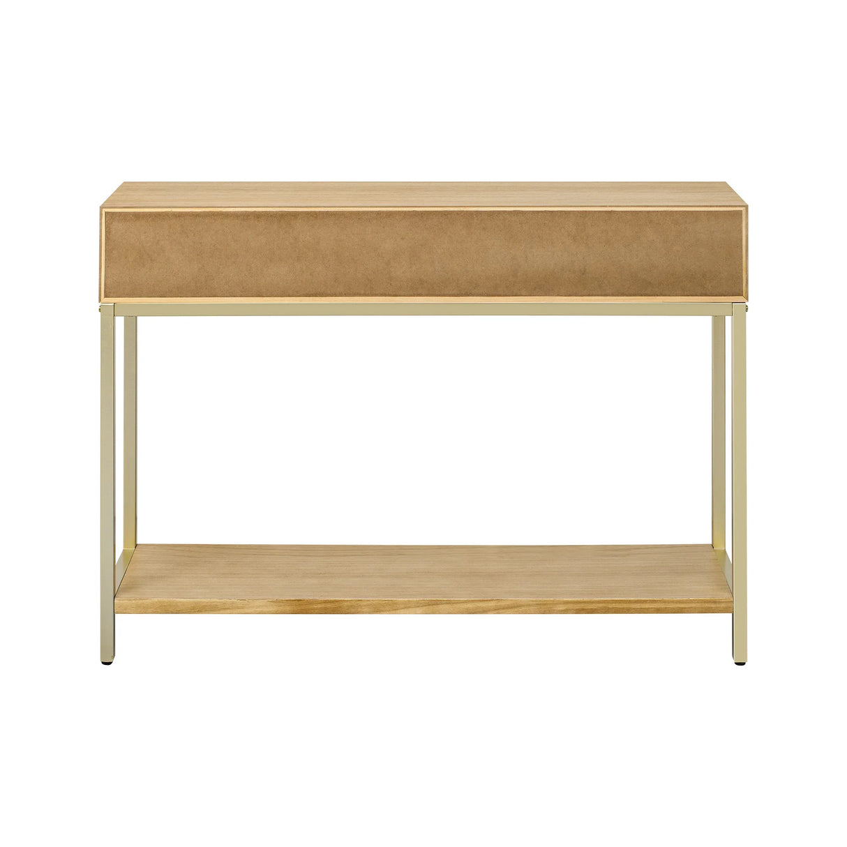 Console Table With Two Drawers Geometric Design Natural - Furniture Home Direct