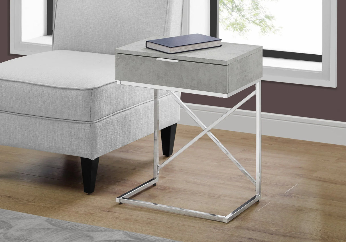 Accent Side Table, Storage Drawer, Spacious Tabletop, Contemporary & Modern - Furniture Home Direct