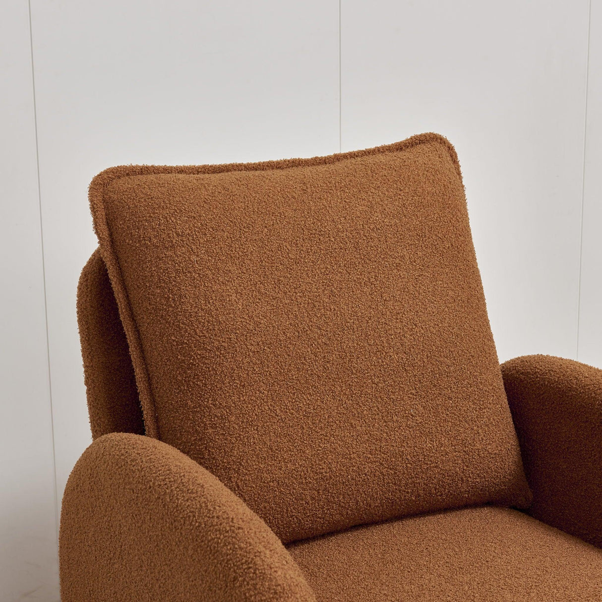 Modern Sherpa Upholstered Accent Chair, Comfortable Living Room Armchair, Lounge Chair For Bedroom, And Office - Furniture Home Direct