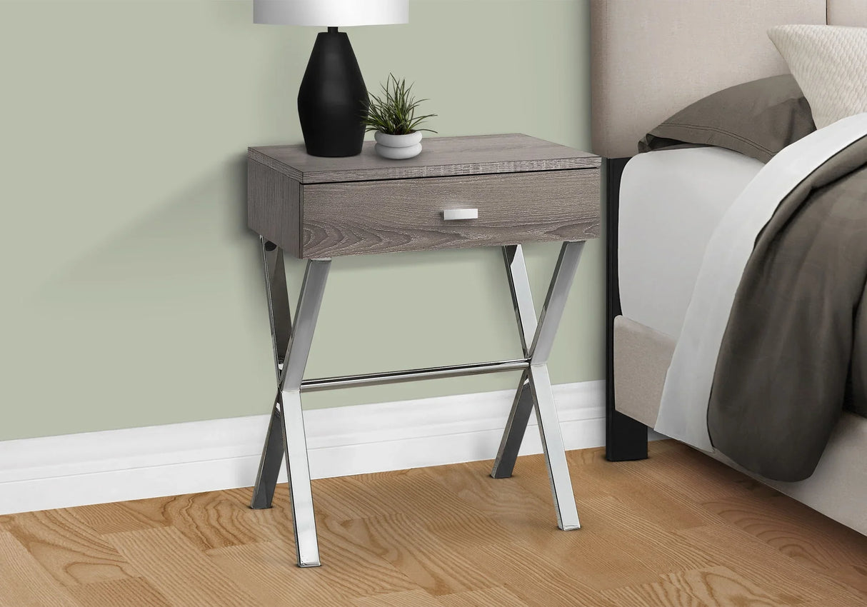 Accent Side X Table, Storage Drawer, Contemporary & Modern - Furniture Home Direct