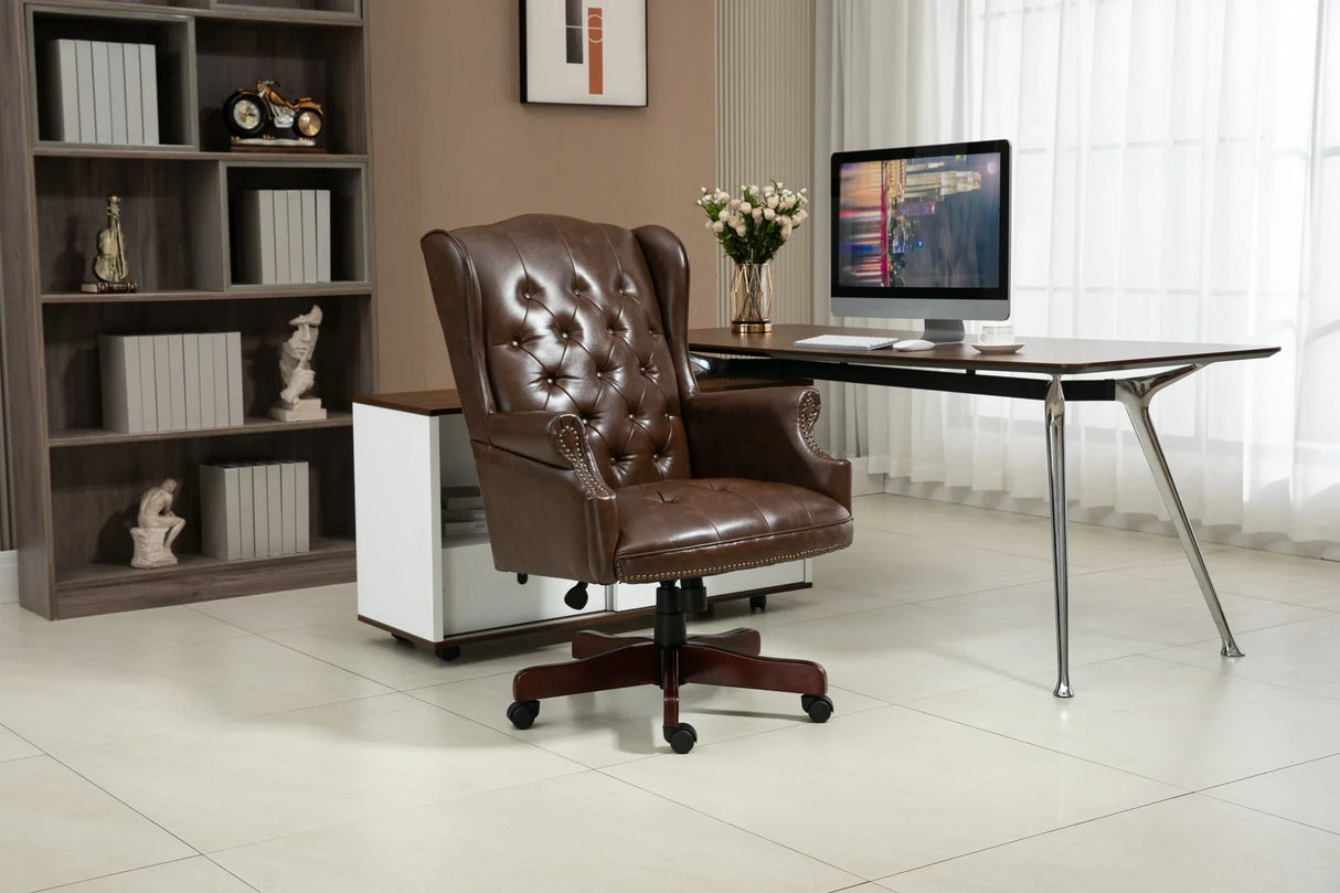 Executive Office Chair, High Back Reclining Comfortable Desk Chair With Smooth Glide Caster Wheels - Furniture Home Direct