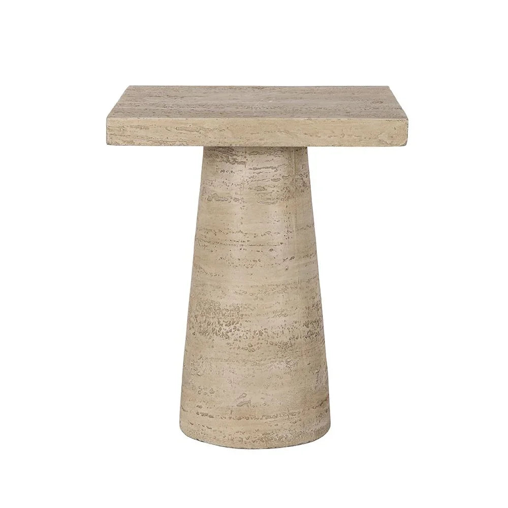 Square Side Table With Pedestal Base - Furniture Home Direct
