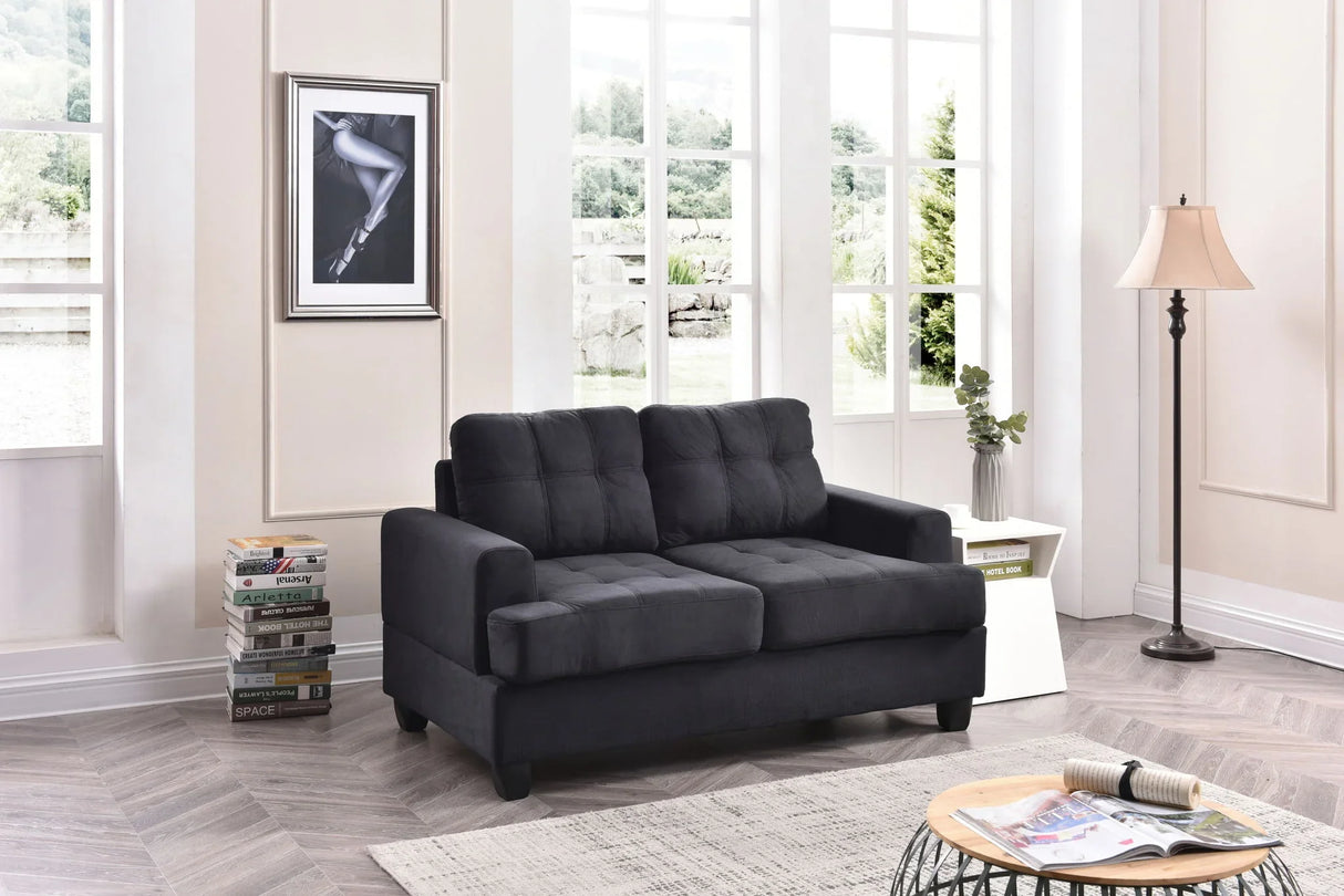 Stylish Transitional Loveseat For Two - Furniture Home Direct