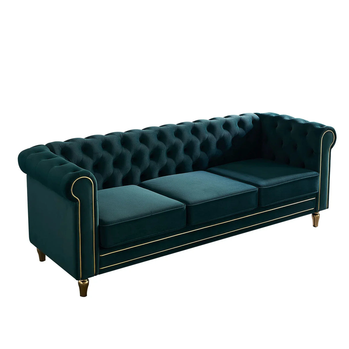 Chesterfield - Velvet Sofa 84.65" For Living Room - Furniture Home Direct