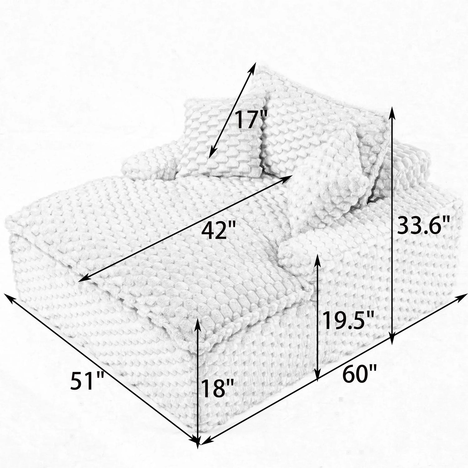 Harbor - Luxury Sofa Turtle Fleece Fabric - Furniture Home Direct