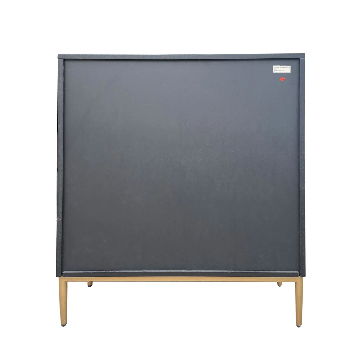 Accent Cabinet With Blue Panels Lacquered Black and Blue - Furniture Home Direct