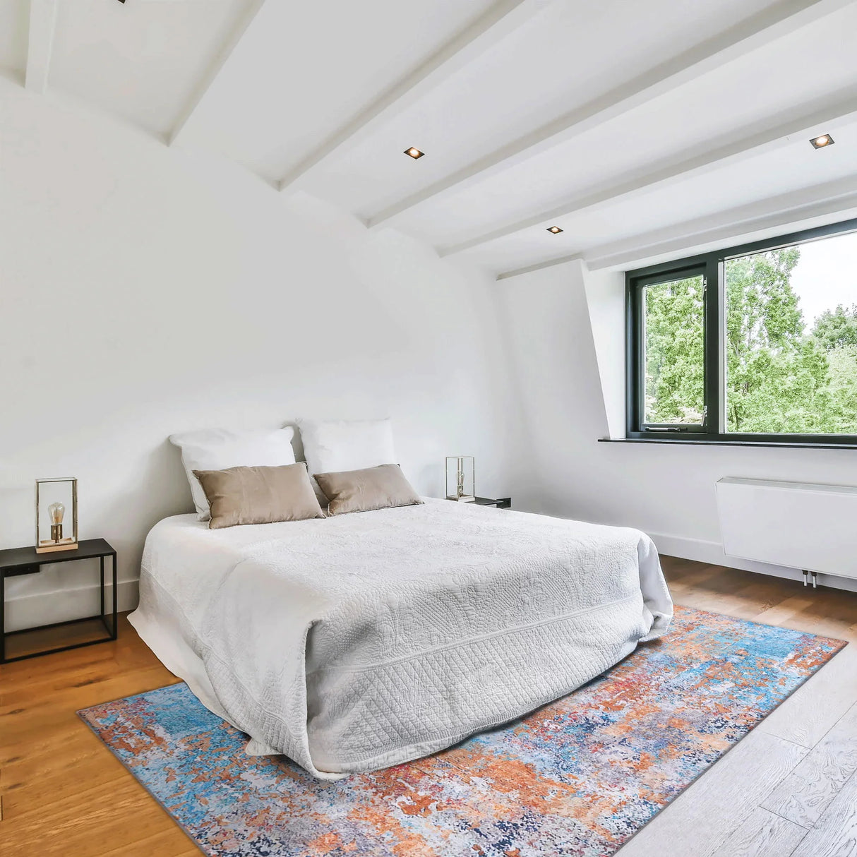 Maval - Abstract Washable Area Rug - Furniture Home Direct