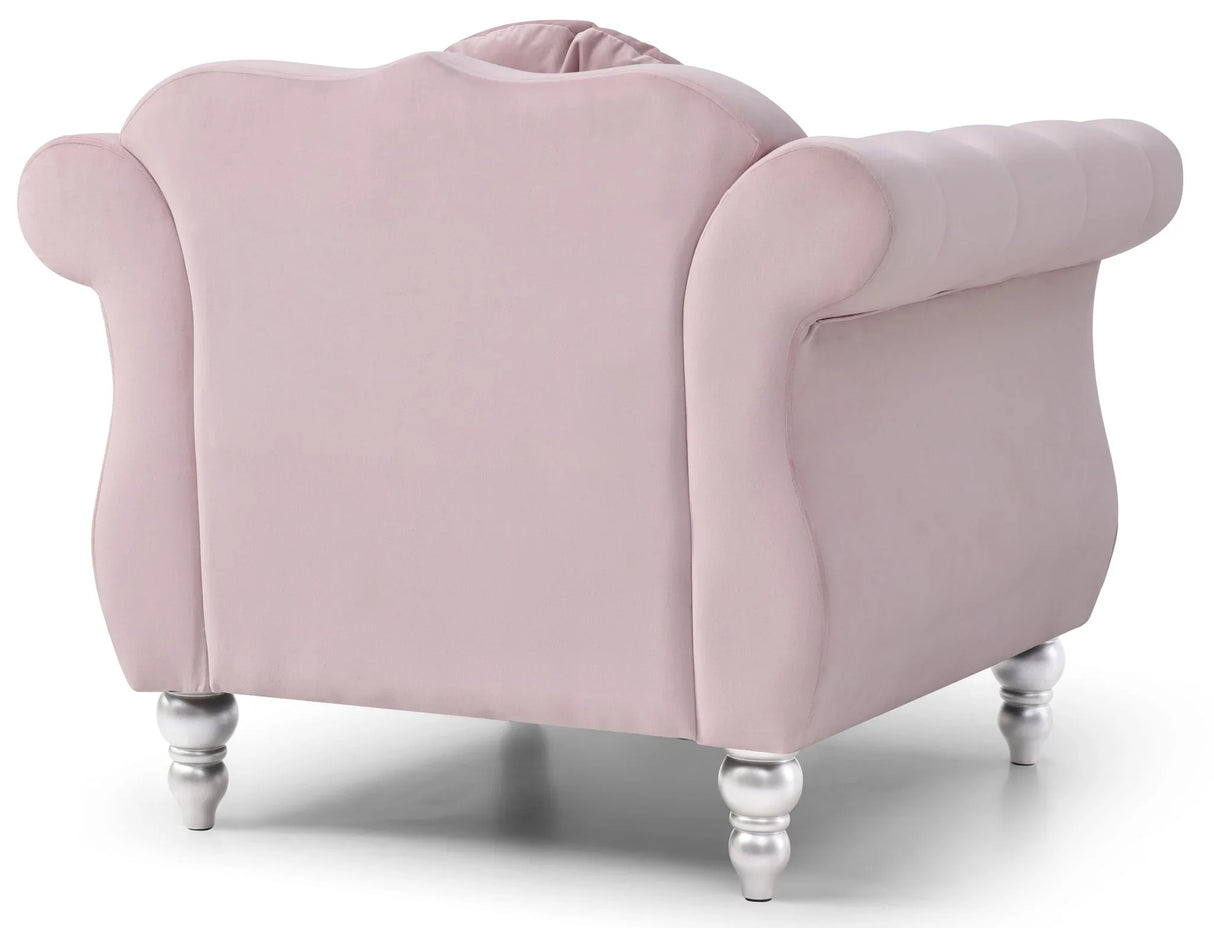 Chic Transitional Flared Arm Chair - Furniture Home Direct