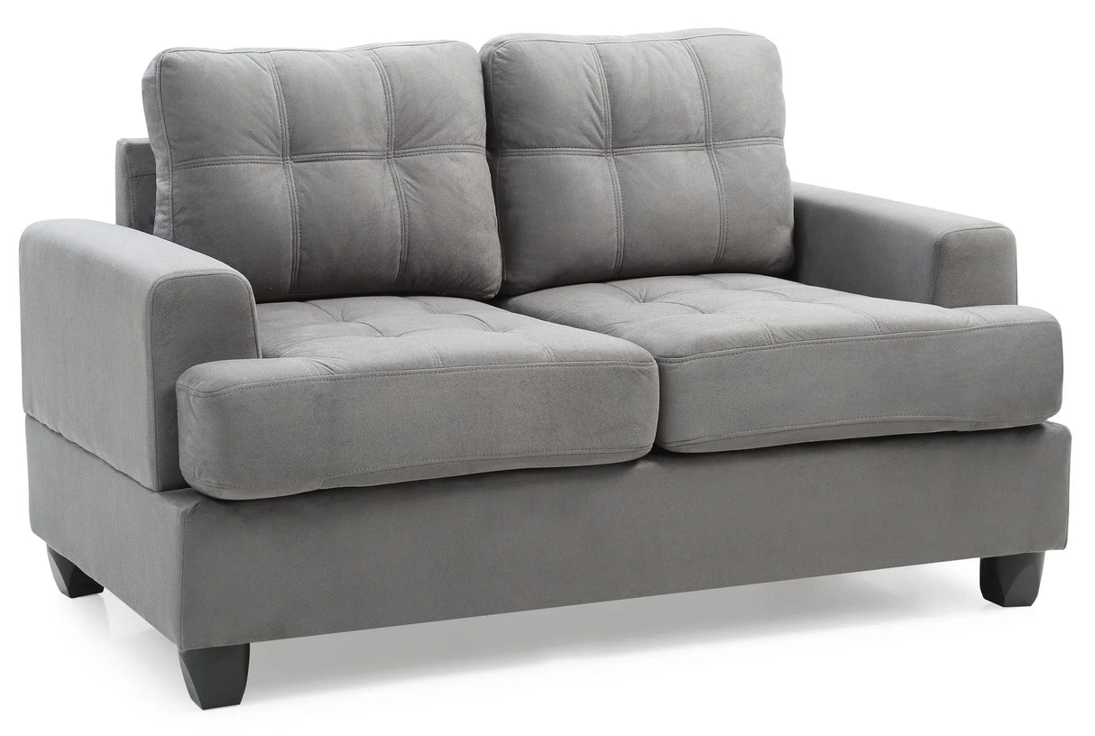 Stylish Transitional Loveseat For Two - Furniture Home Direct
