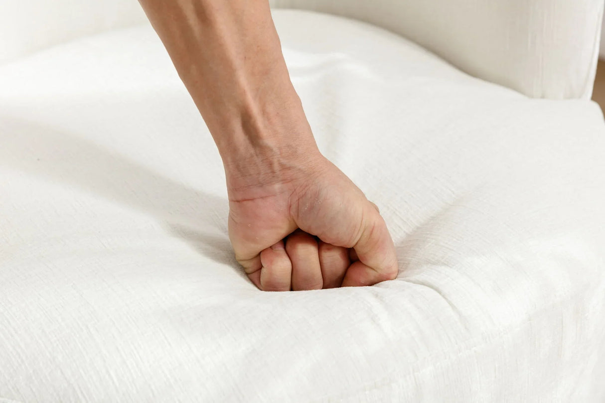 Chenille Fabric Swivel Accent Armchair Barrel Chair With Powder Coating Metal Ring - Furniture Home Direct