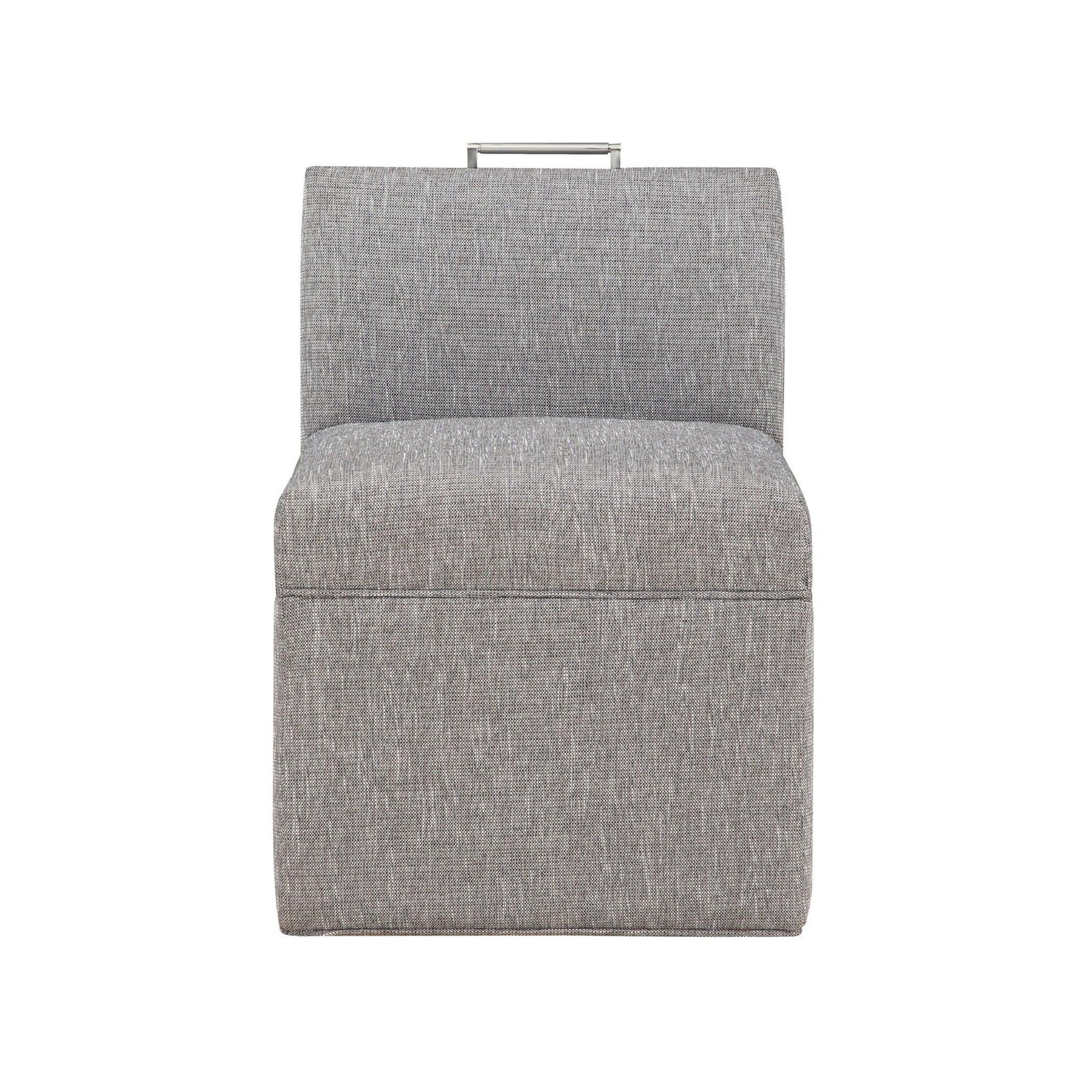 Della - Upholstered Castered Chair - Gray - Furniture Home Direct