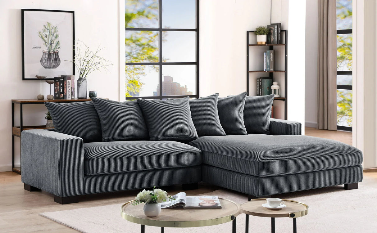 Luxe - Oversized 2 Piece Sectional Couches For Living Room, L Shaped Sofa With Chaise - Furniture Home Direct