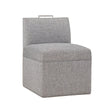 Della - Upholstered Castered Chair - Gray - Furniture Home Direct