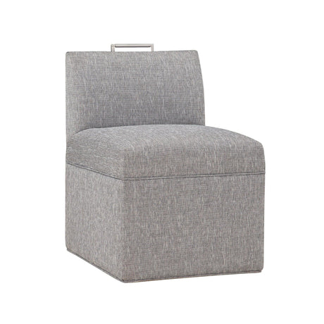 Della - Upholstered Castered Chair - Gray - Furniture Home Direct