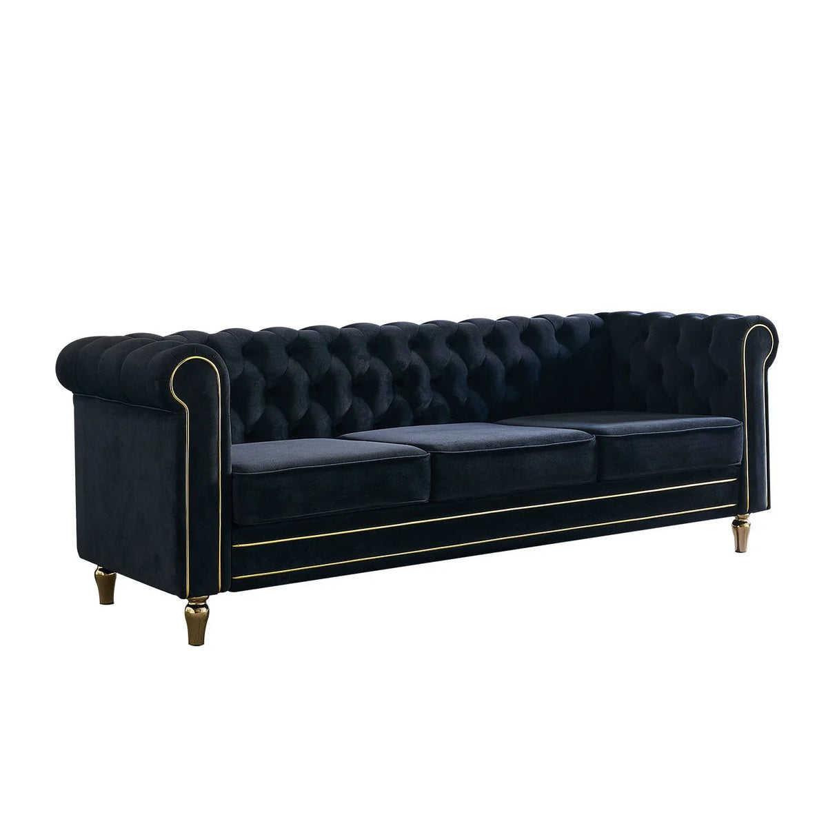 Chesterfield - Velvet Sofa 84.65" For Living Room - Furniture Home Direct