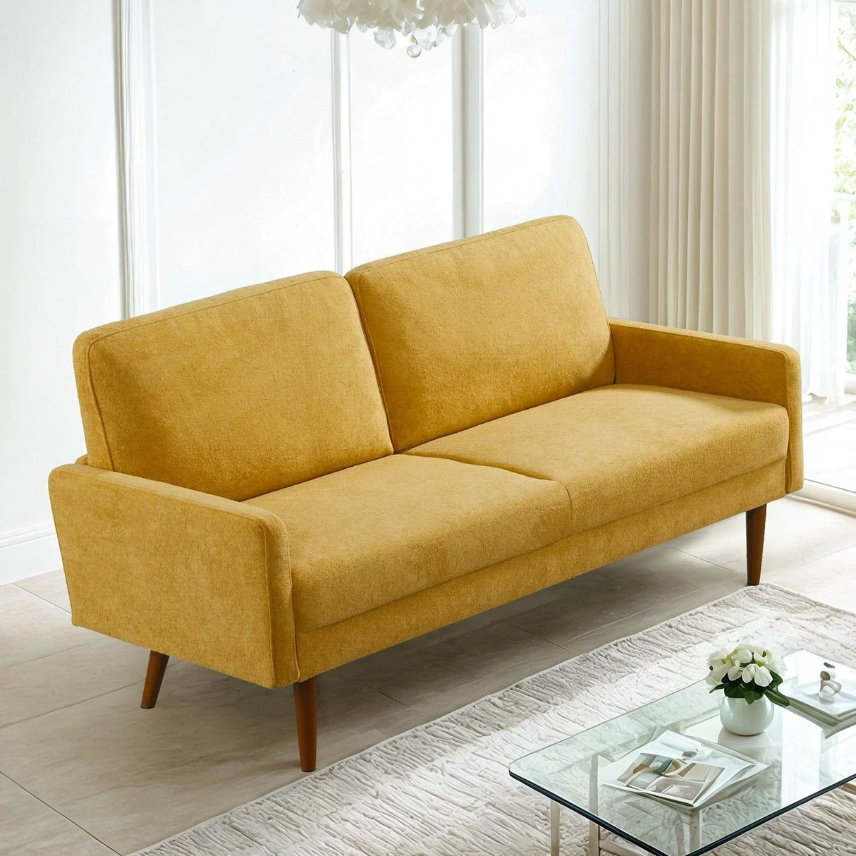 Sofa, European Style With Sleek Design, Modern & Vintage Flair, Upholstered 3 Seater Couch - Furniture Home Direct