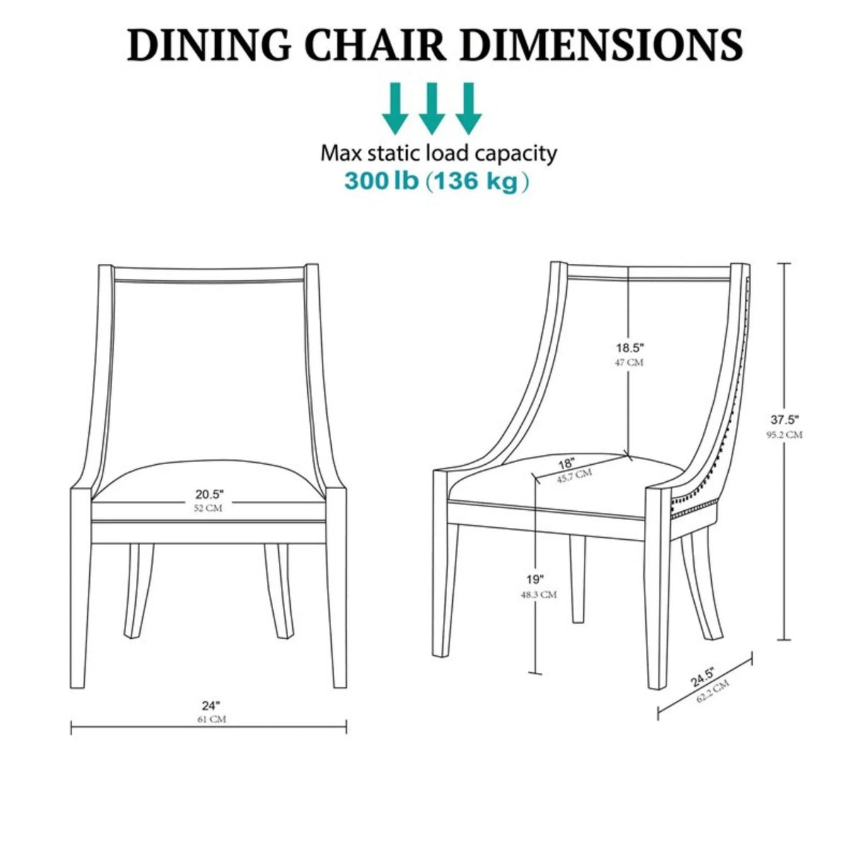 Upholstered Dining Chair With Nailhead Trim - Furniture Home Direct