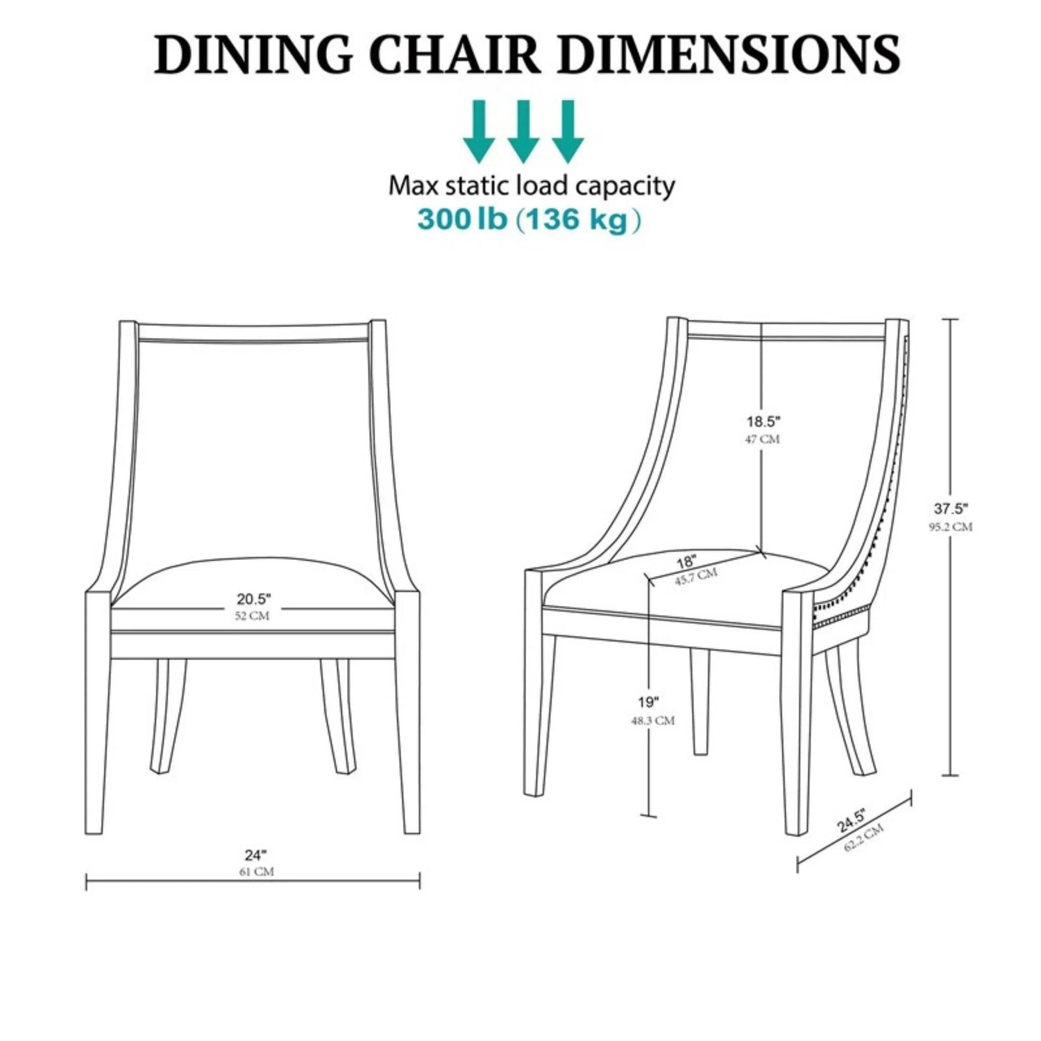 Upholstered Dining Chair With Nailhead Trim - Furniture Home Direct