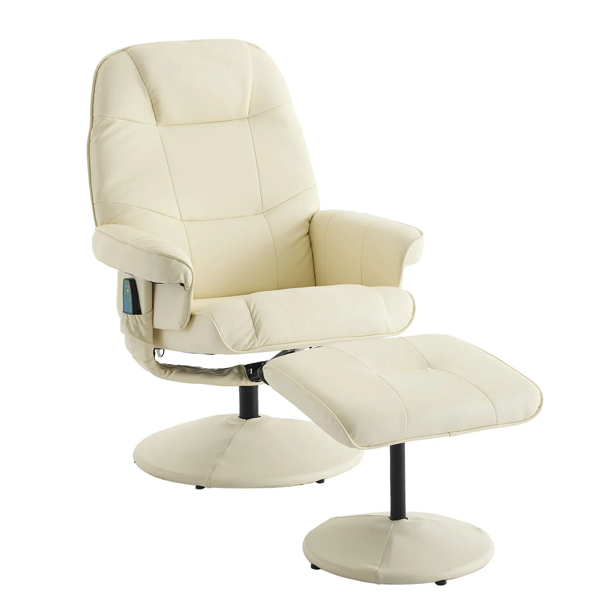 360° Swivel Reclining Chair With Wrapped Base, 5 Point Vibration Massage - Furniture Home Direct