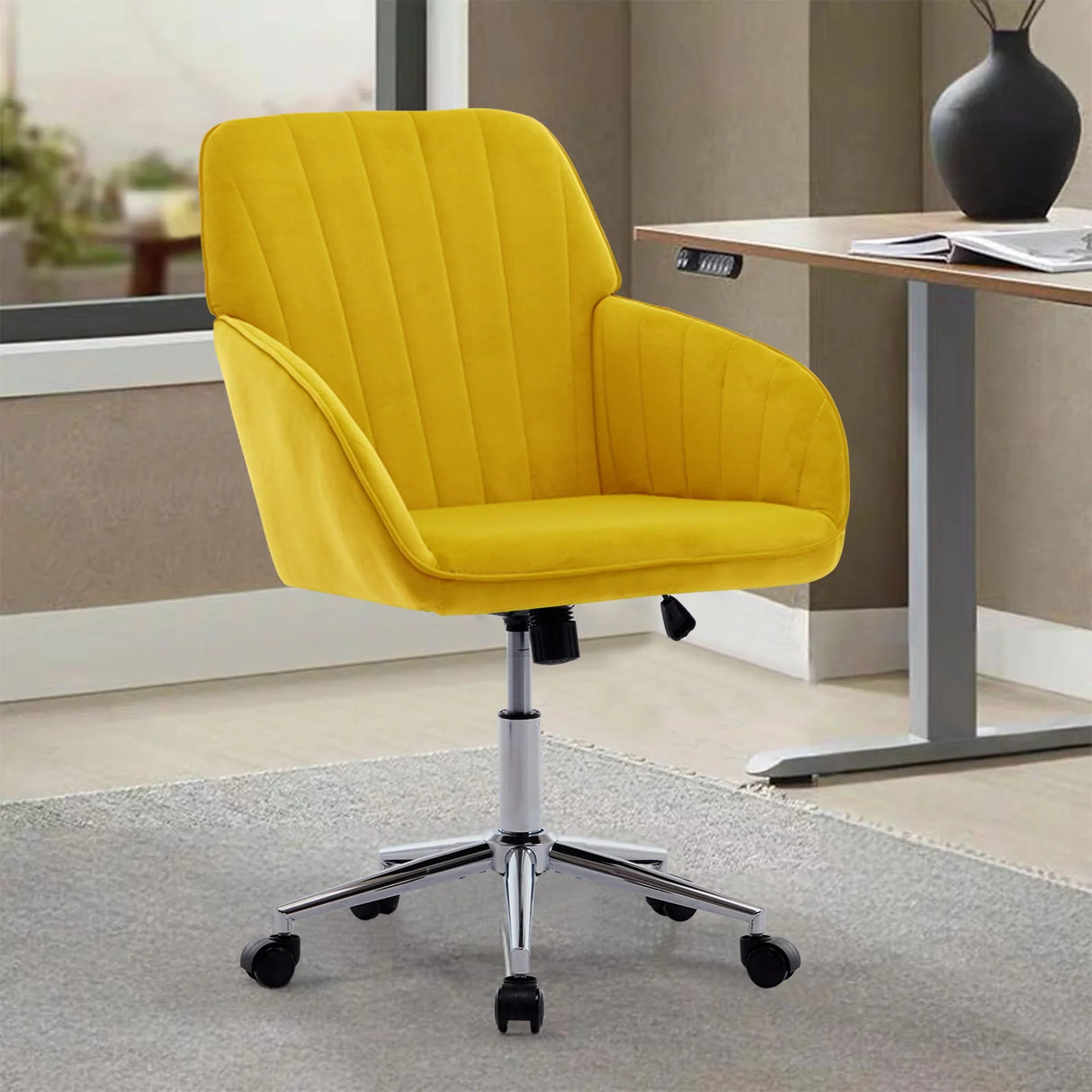 Adjustable Ergonomic Office Chair, Swivel Backrest Seat - Furniture Home Direct