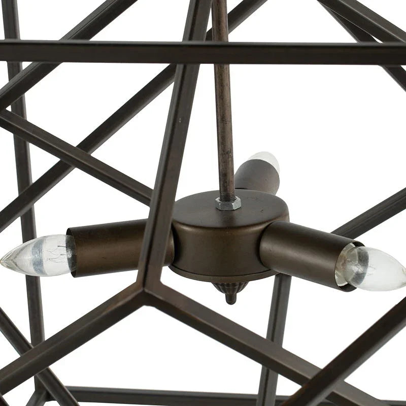 3 Light Metal Chandelier, Hanging Light Fixture With Adjustable Chain For Kitchen, Bulb Not Included - Black - Furniture Home Direct