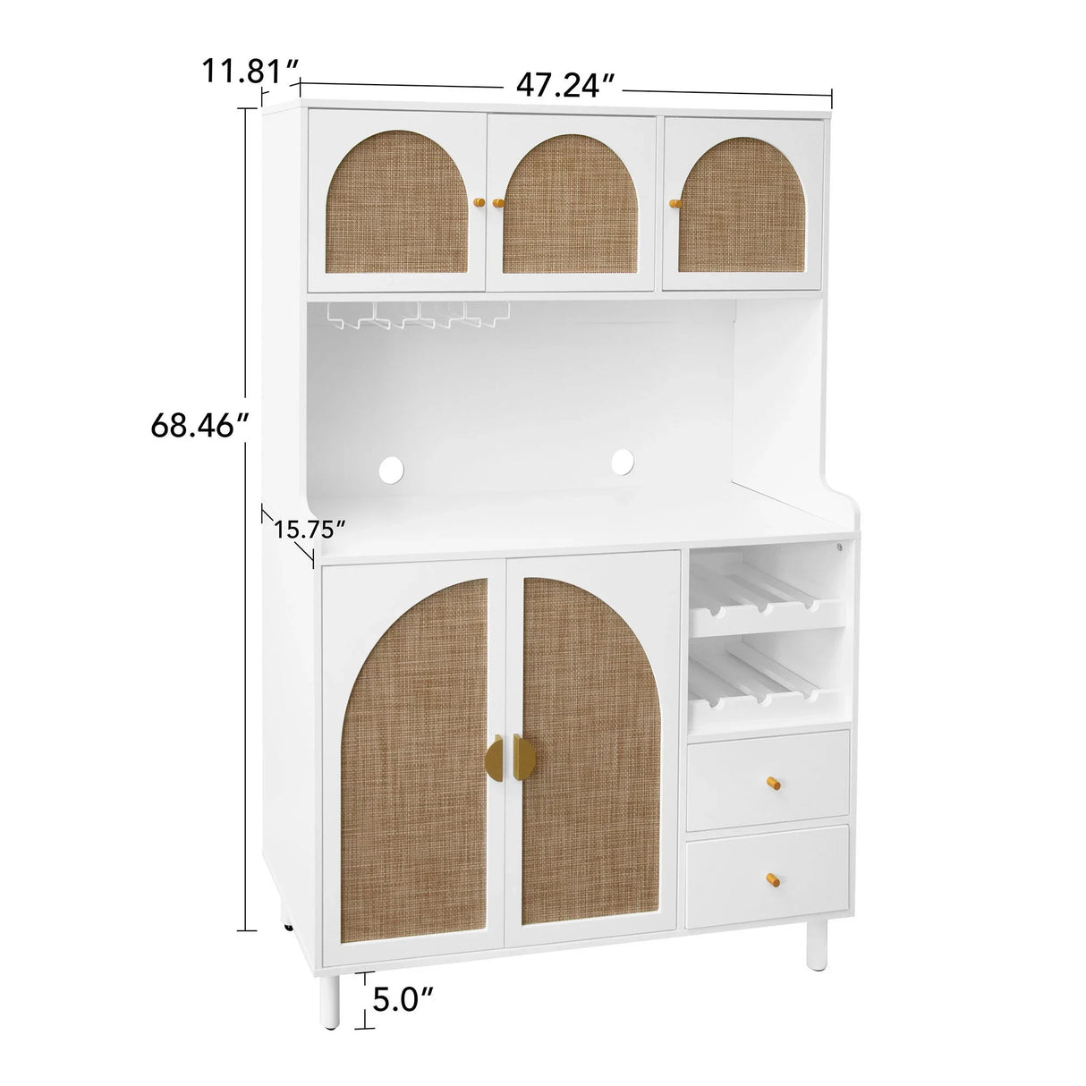 Modern Accent Storage Cabinet For Living Room, Bedroom, Dining Room, Or Study - White - Furniture Home Direct