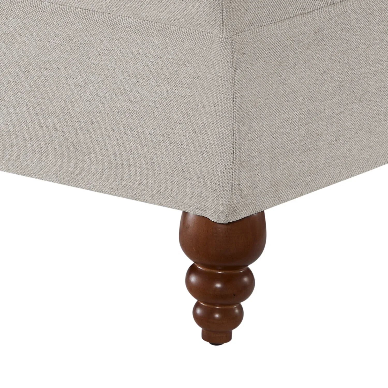 Candor - Ottoman Upholstered Footrest - Beige / Gray - Furniture Home Direct
