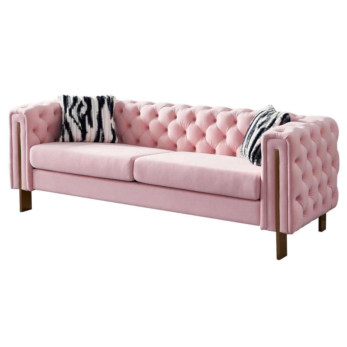 Chesterfield - Modern Tufted Velvet Living Room Sofa, 84.25''W Couch - Furniture Home Direct