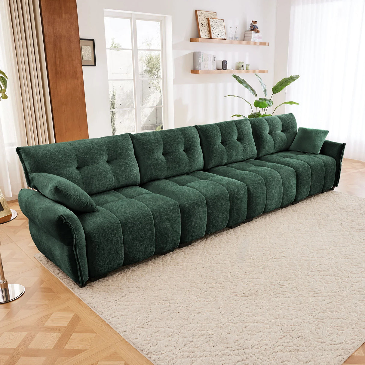 Modern Sofa & Pillows, Textured Cover, High Rebound Cushions - Furniture Home Direct
