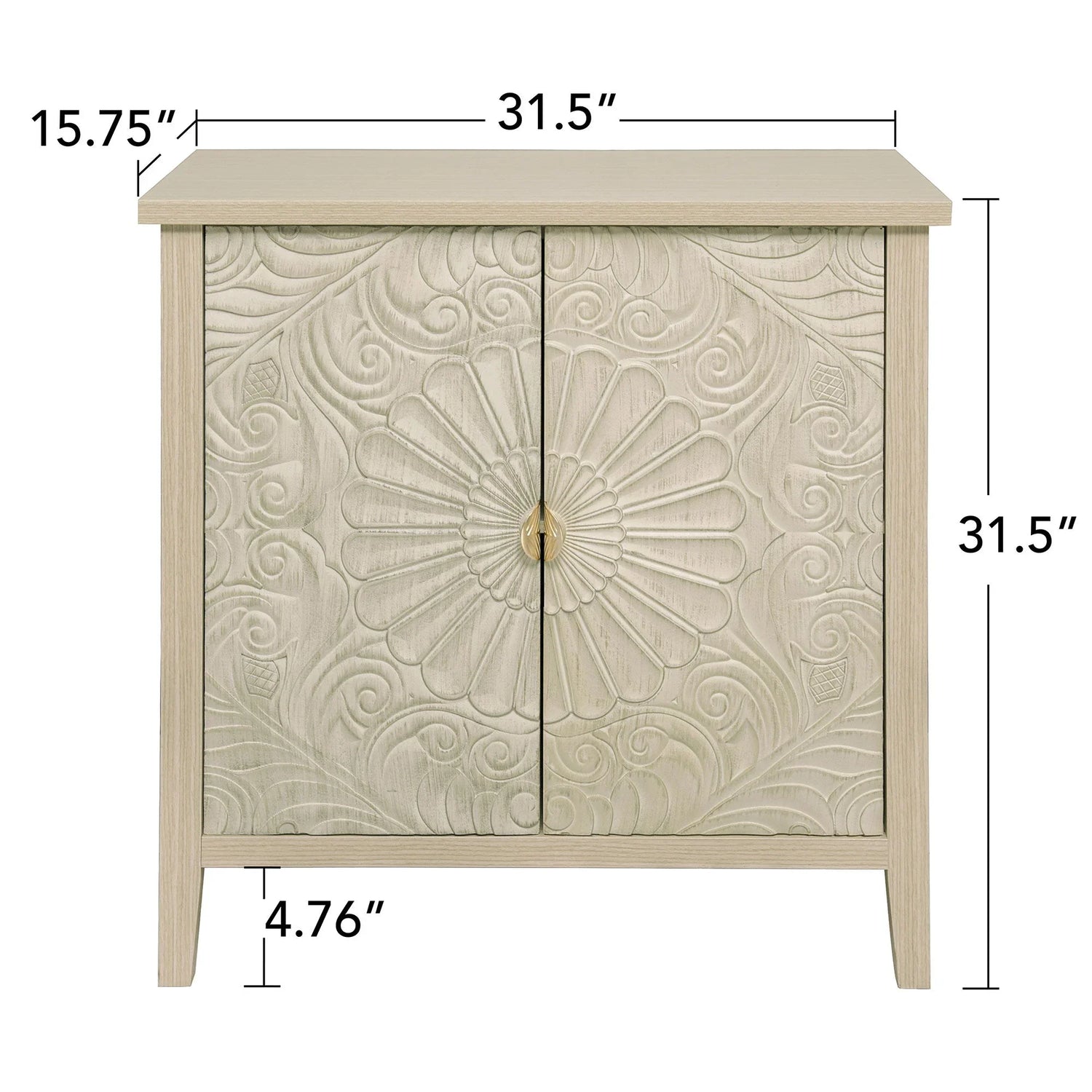 2 Door Cabinet, American Furniture, Suitable For Bedroom, Living Room, Study - Natural - Furniture Home Direct