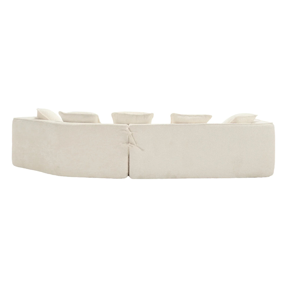 Sectional Sofa Chenille With Plush Soft Cushions Beige - Furniture Home Direct