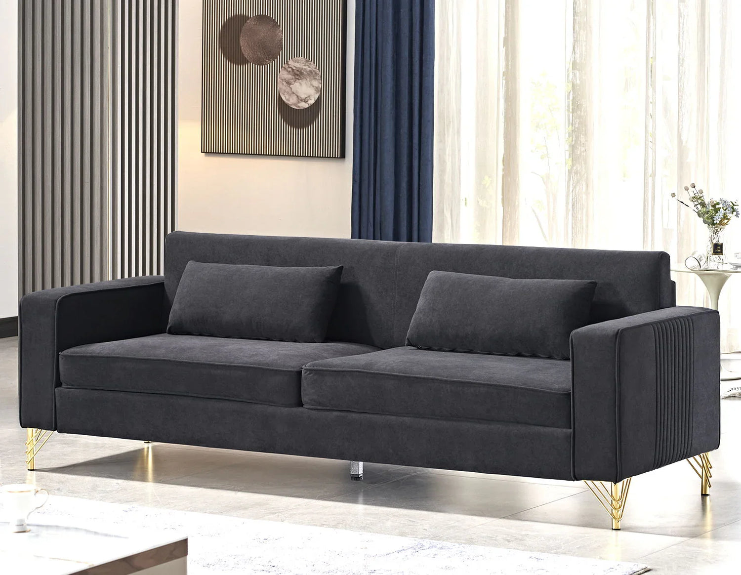 Aesthetic 3 Seater Couch With Classic Modern Appeal And Luxurious Soft Comfort - Furniture Home Direct