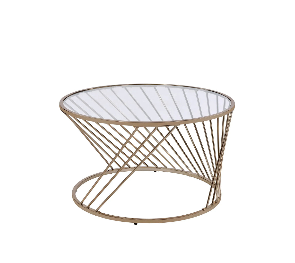 Bluelipe - Clear Glass Top With Coffee Table - Champagne - Furniture Home Direct