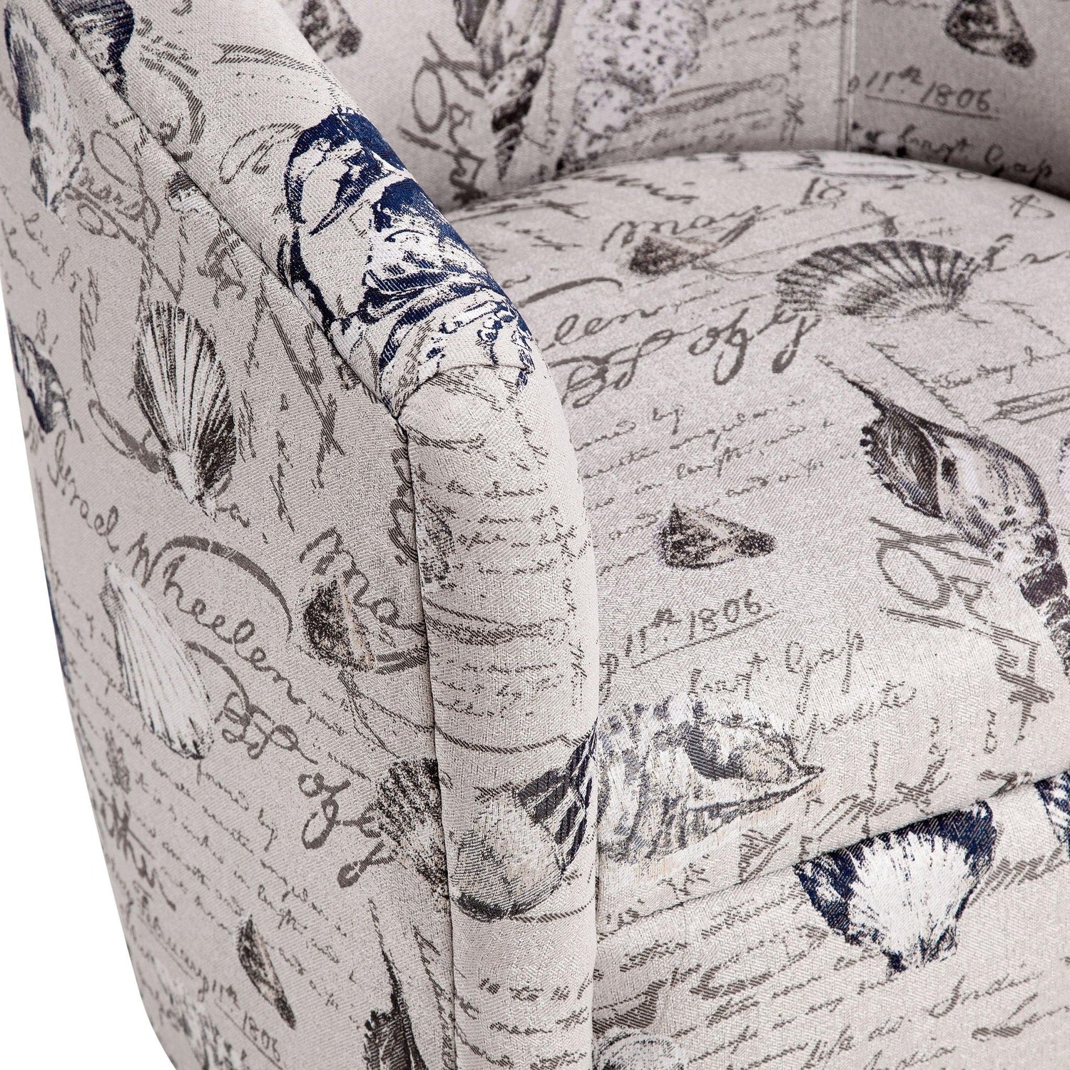 Boardwalk - Swivel Accent Chair Polyester Fabric - Gray - Furniture Home Direct