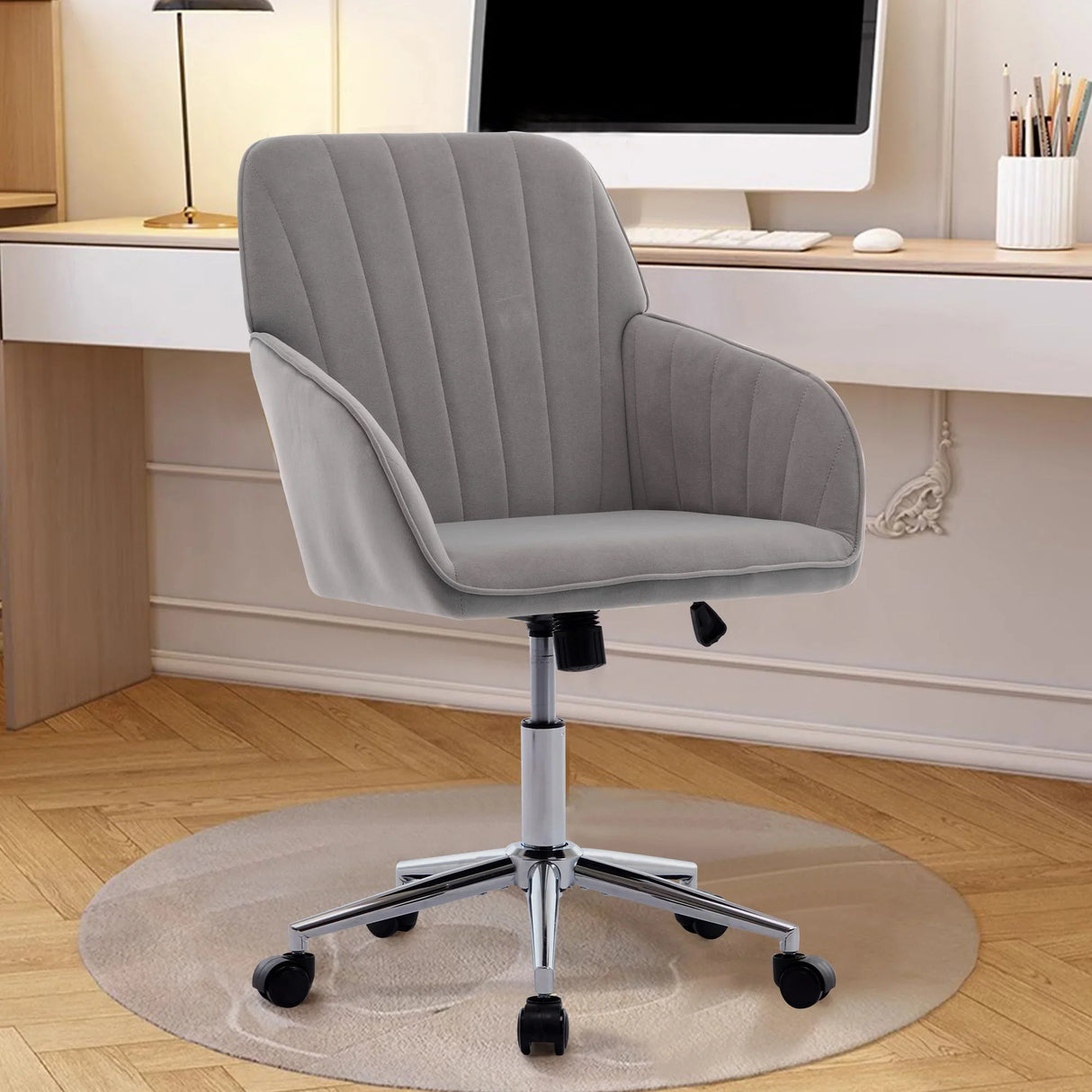 Adjustable Ergonomic Office Chair, Swivel Backrest Seat - Furniture Home Direct