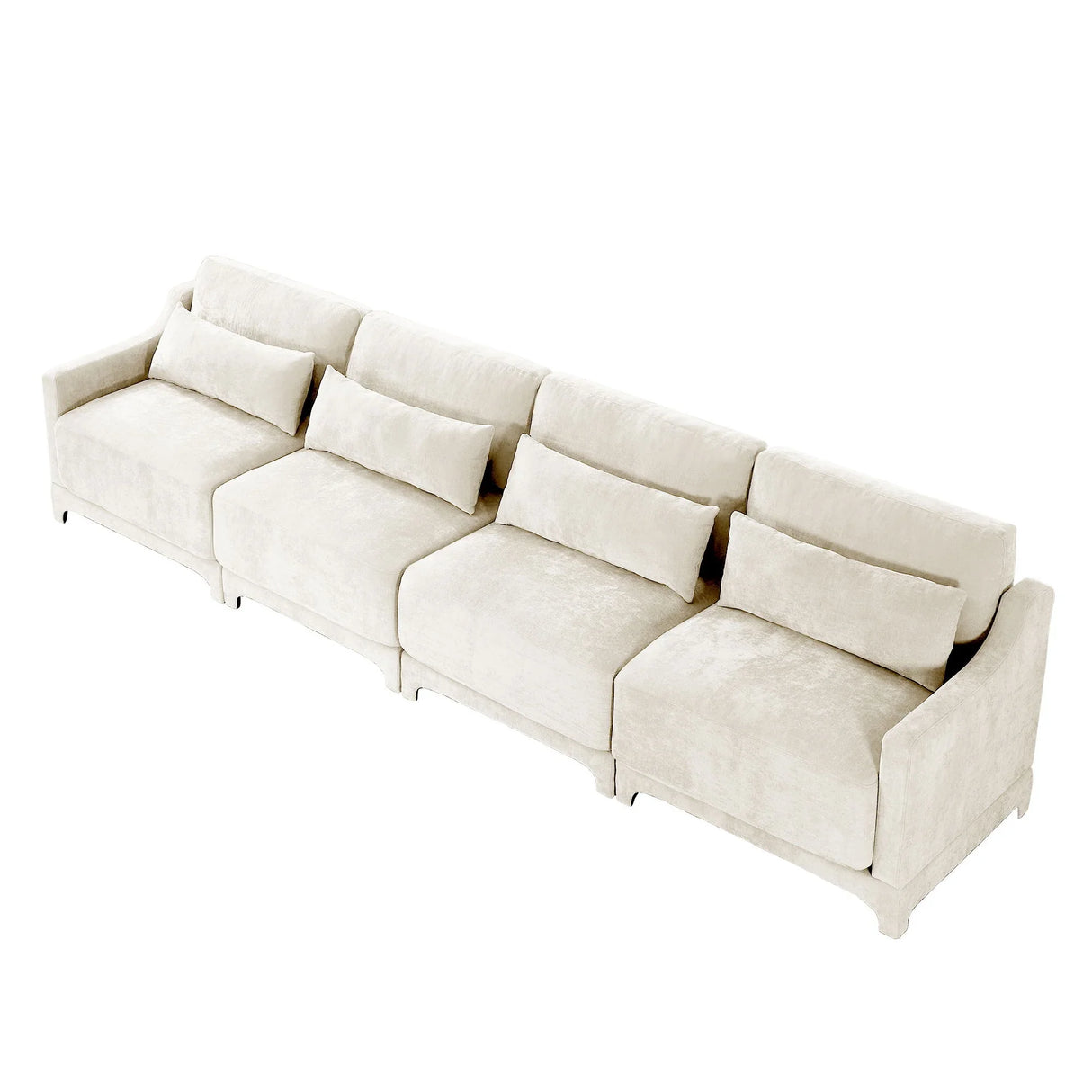 Elegant Sofa With Ergonomic Design And Lumbar Pillows - Furniture Home Direct