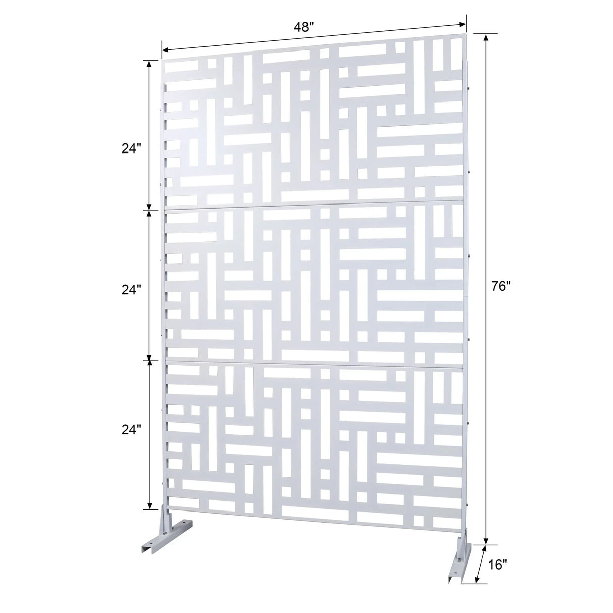 Decorative Freestanding Metal Privacy Screen For Indoor & Outdoor Use - Furniture Home Direct