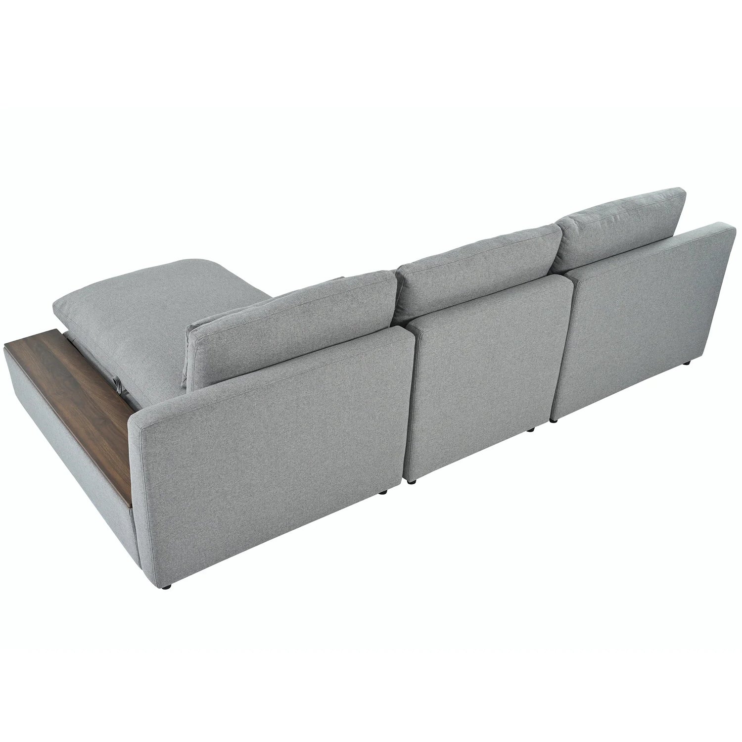 Sectional Sofa Modular With Removable Back Cushions Gray - Furniture Home Direct