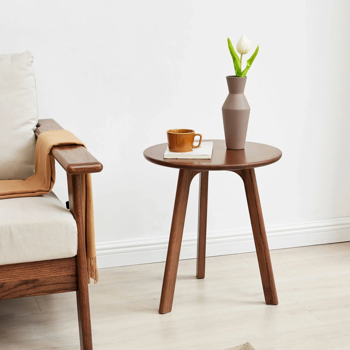 Round Small End Table, Side Table For Bedroom & Balcony - Furniture Home Direct