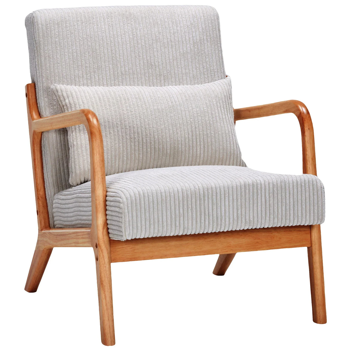 Accent Arm Chair With Pillow Upholstered - Furniture Home Direct