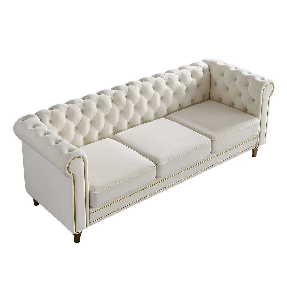 Chesterfield - Velvet Sofa 84.65" For Living Room - Furniture Home Direct