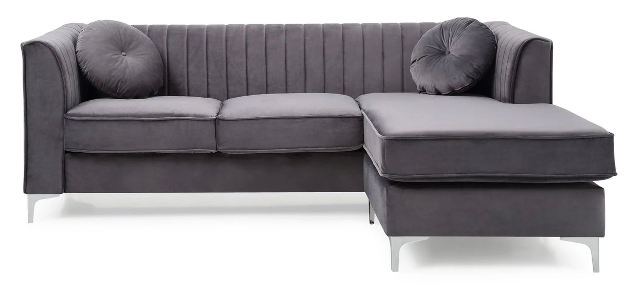 Delray - Micro Suede Sofa Chaise - Furniture Home Direct