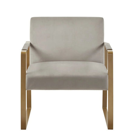 Jayco - Accent Chair With Metal Arms - Beige - Furniture Home Direct