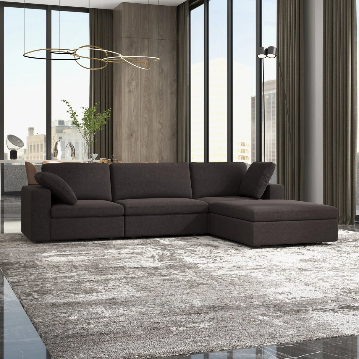 Cecilia - Modular Corner Sectional Modern Sofa - Furniture Home Direct