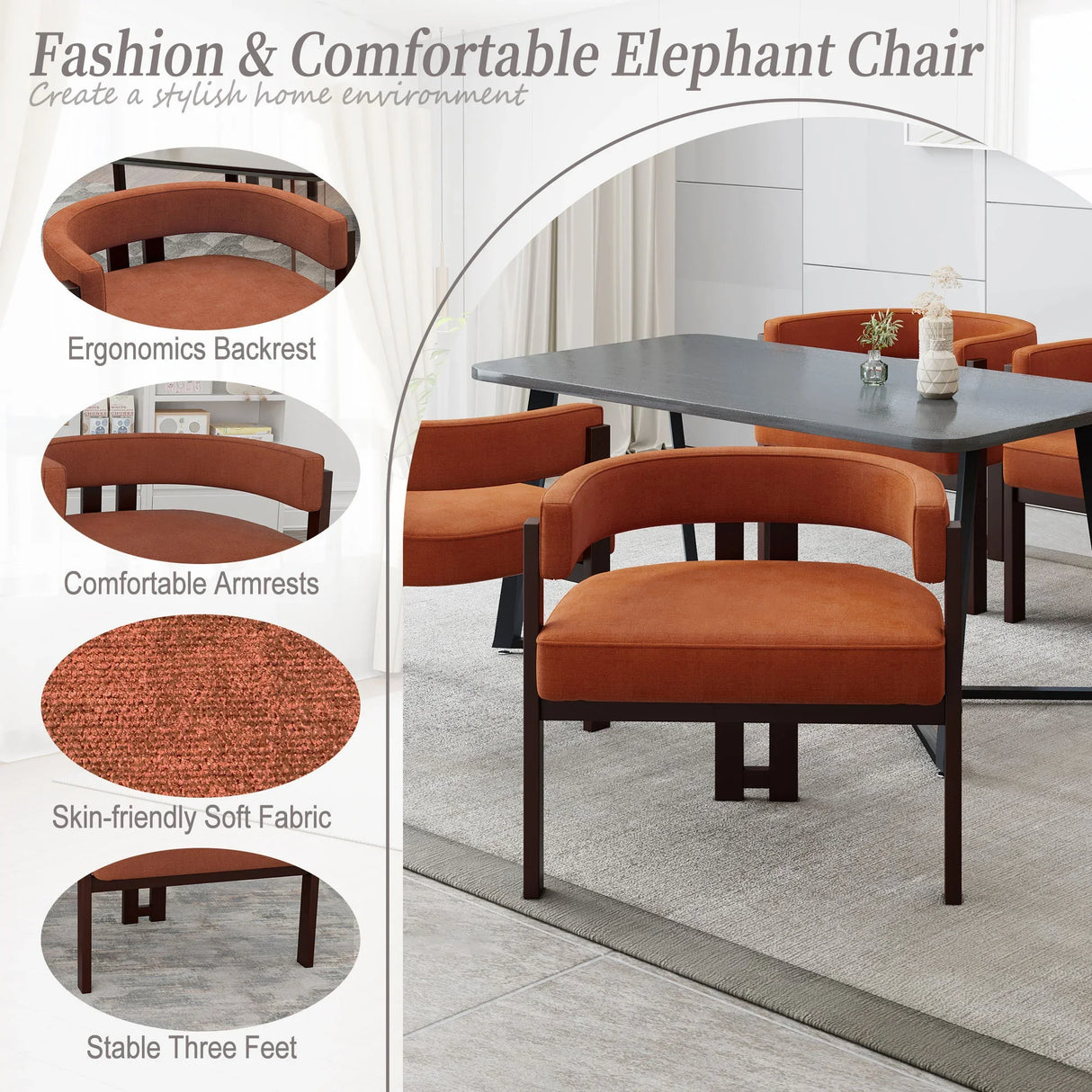 Modern Accent Teddy Upholstered Armchair - Furniture Home Direct