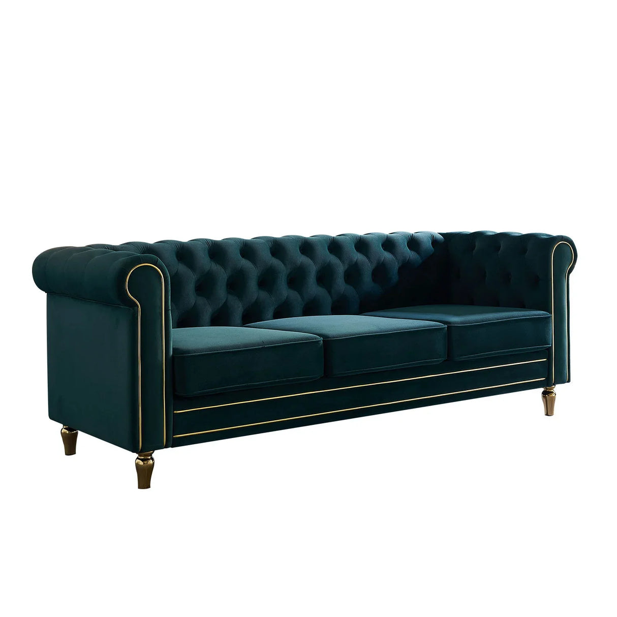 Chesterfield - Velvet Sofa 84.65" For Living Room - Furniture Home Direct