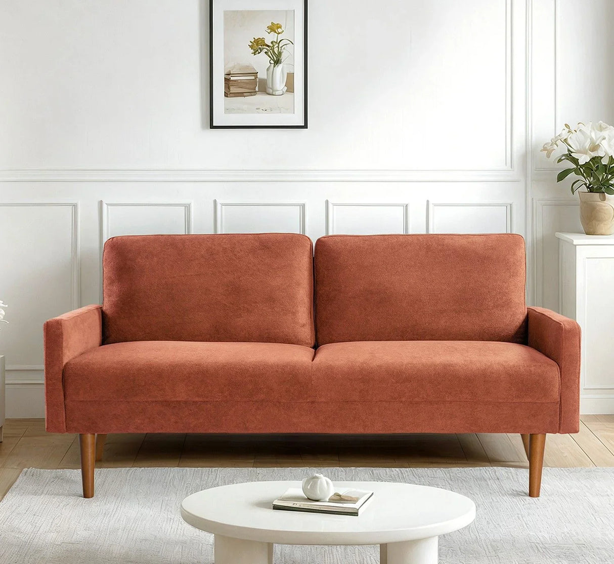 Sofa, European Style With Sleek Design, Modern & Vintage Flair, Upholstered 3 Seater Couch - Furniture Home Direct