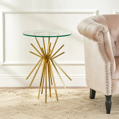 Starburst Side Table With Gold Legs - Furniture Home Direct