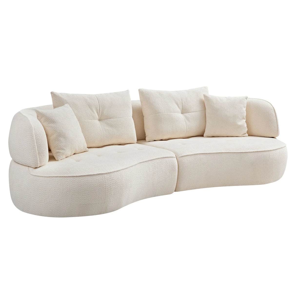 Modular Sofa, Durable Fabric, Solid Wood Frame, High Density Sponge Padding, Seating For 4 - Furniture Home Direct